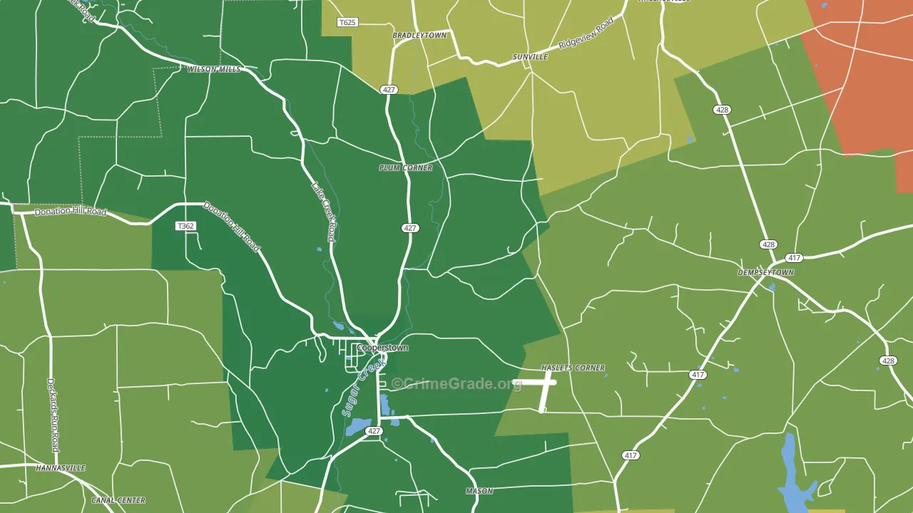 16317, PA Map of Theft Rates