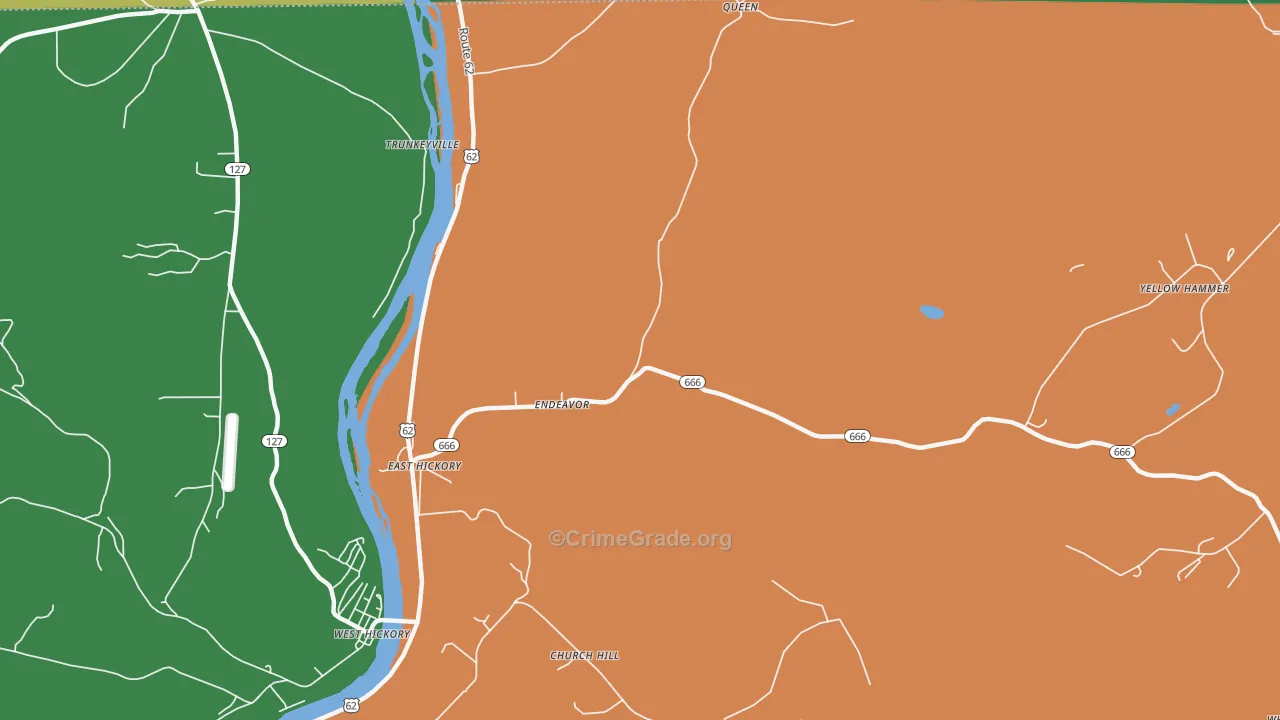 16322, PA Map of Theft Rates
