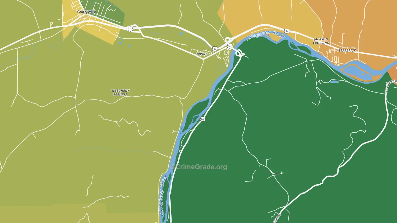 16329, PA Map of Theft Rates
