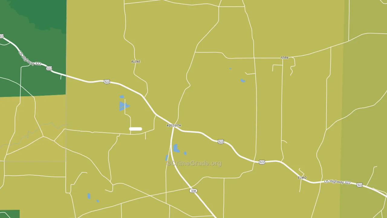 16331, PA Map of Theft Rates
