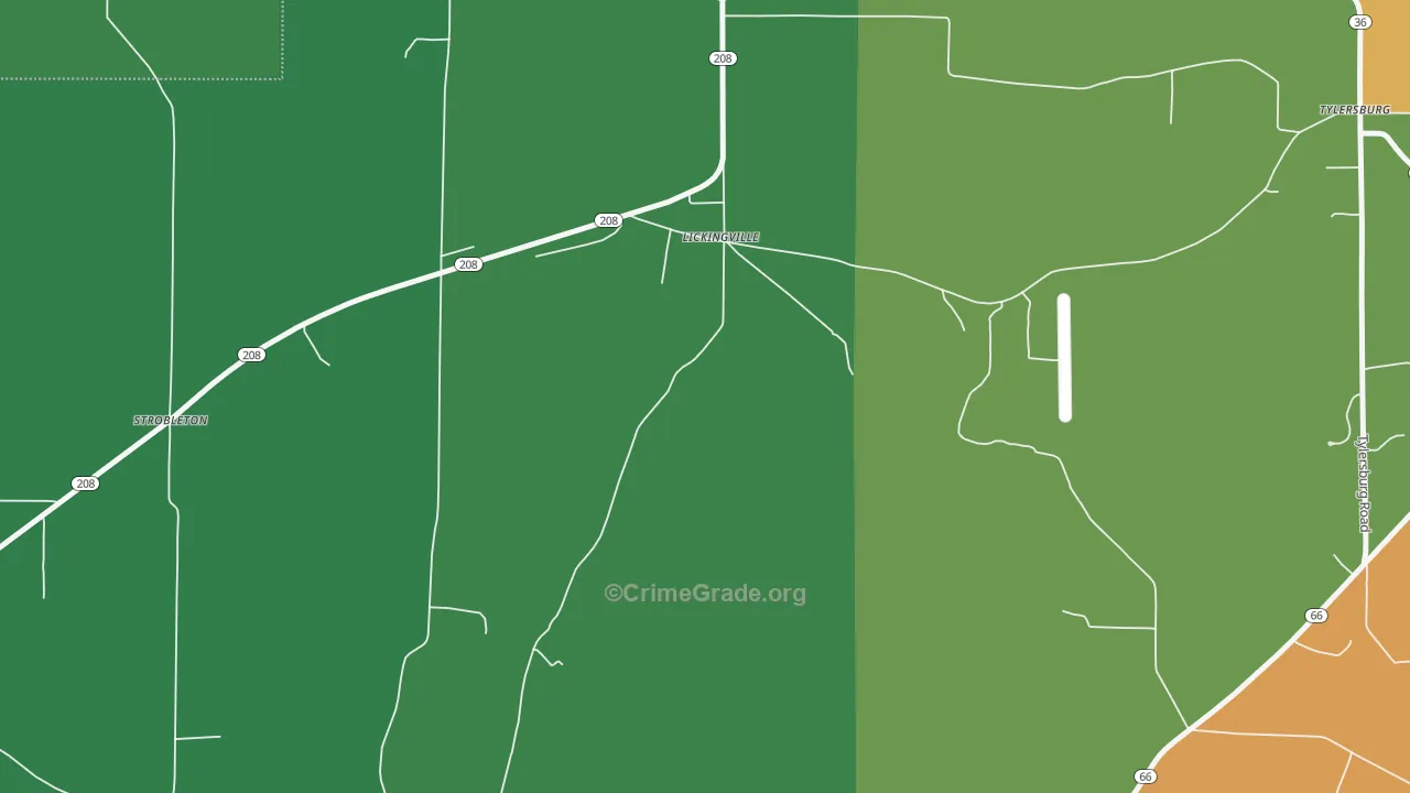 16332, PA Map of Theft Rates