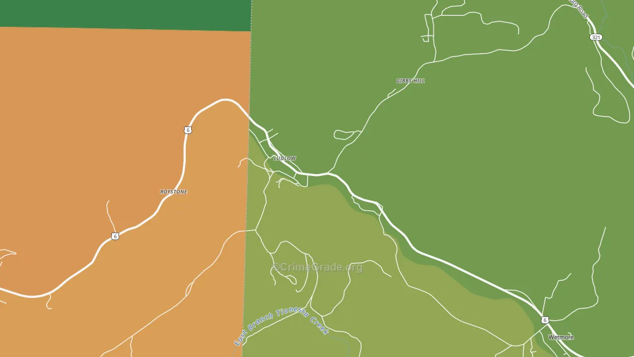 16333, PA Map of Theft Rates