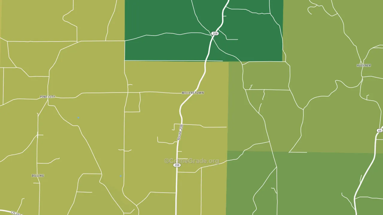 16334, PA Map of Theft Rates