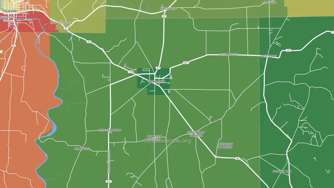 16341, PA Map of Theft Rates
