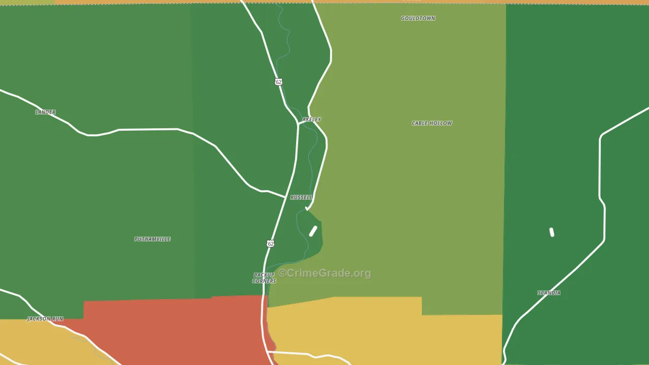 16345, PA Map of Theft Rates