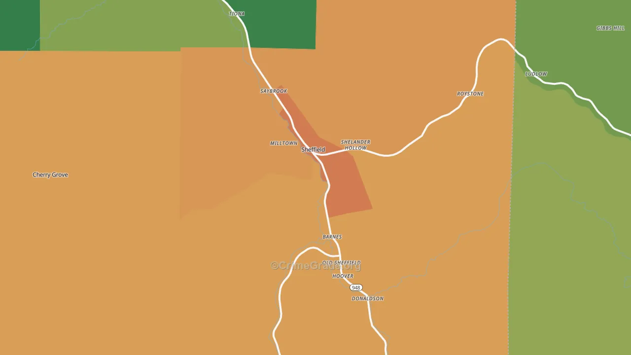 16347, PA Map of Theft Rates