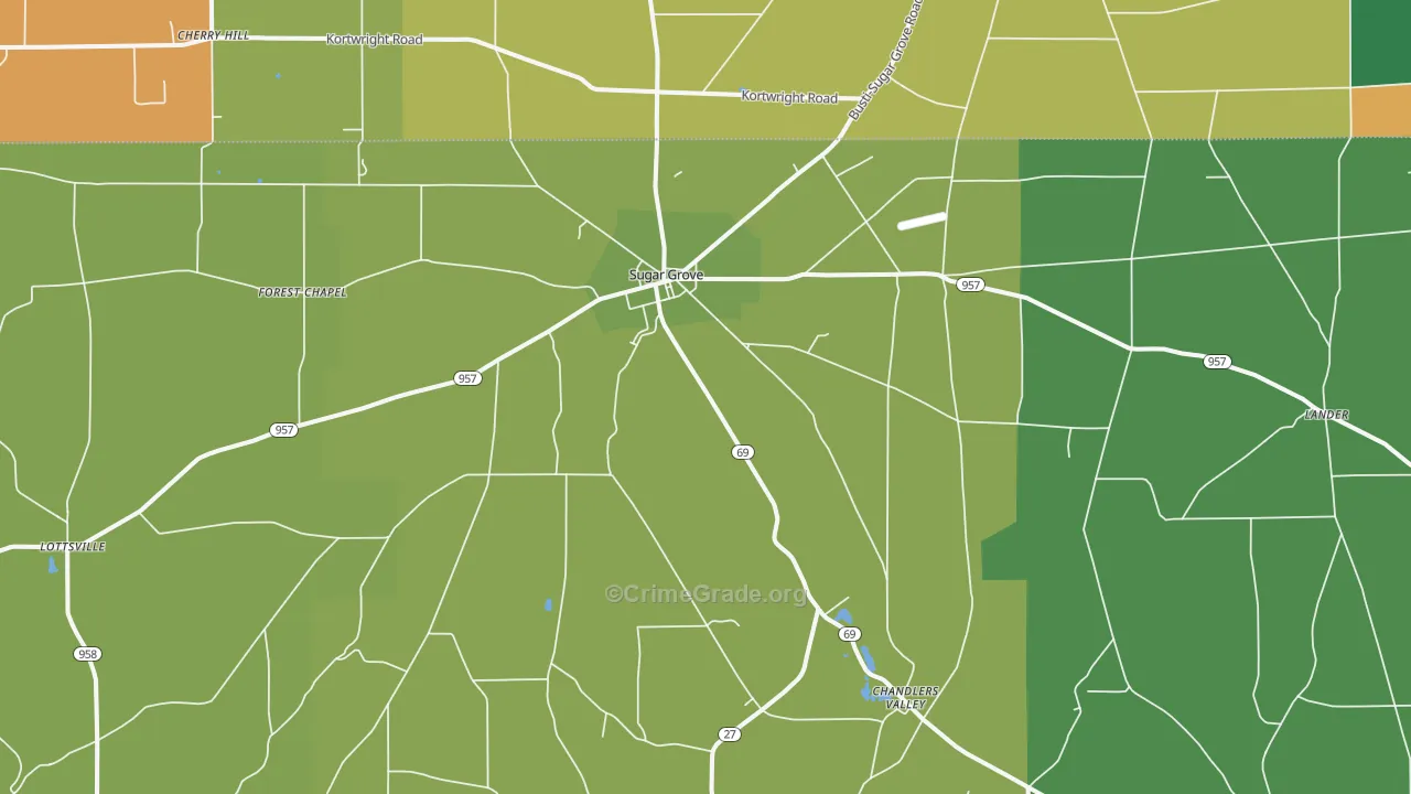 16350, PA Map of Theft Rates