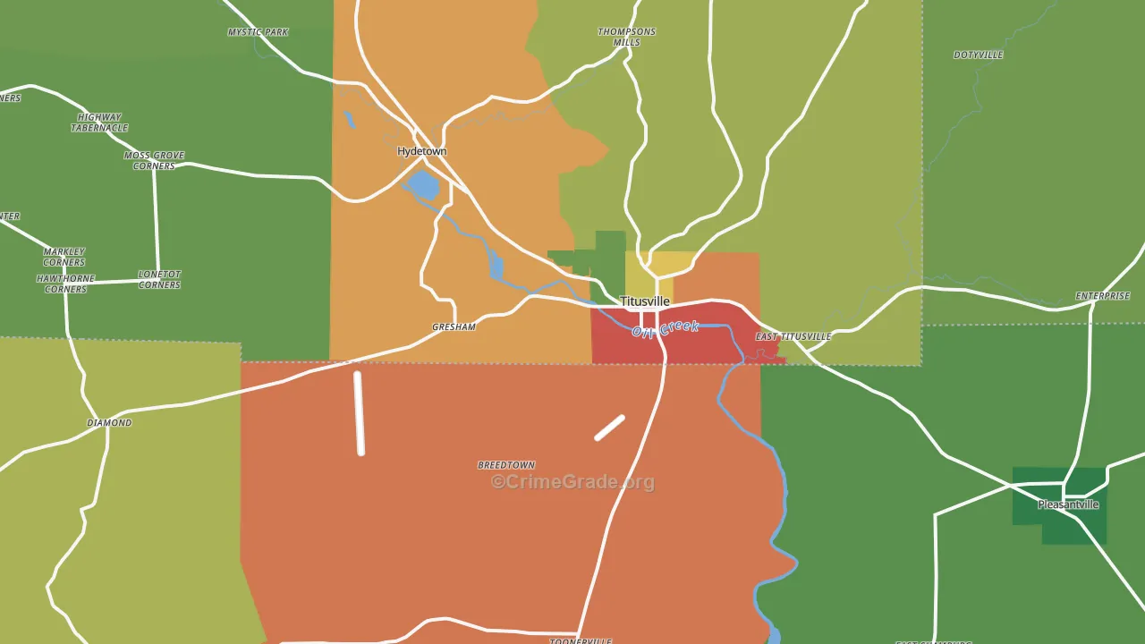 16354, PA Map of Theft Rates