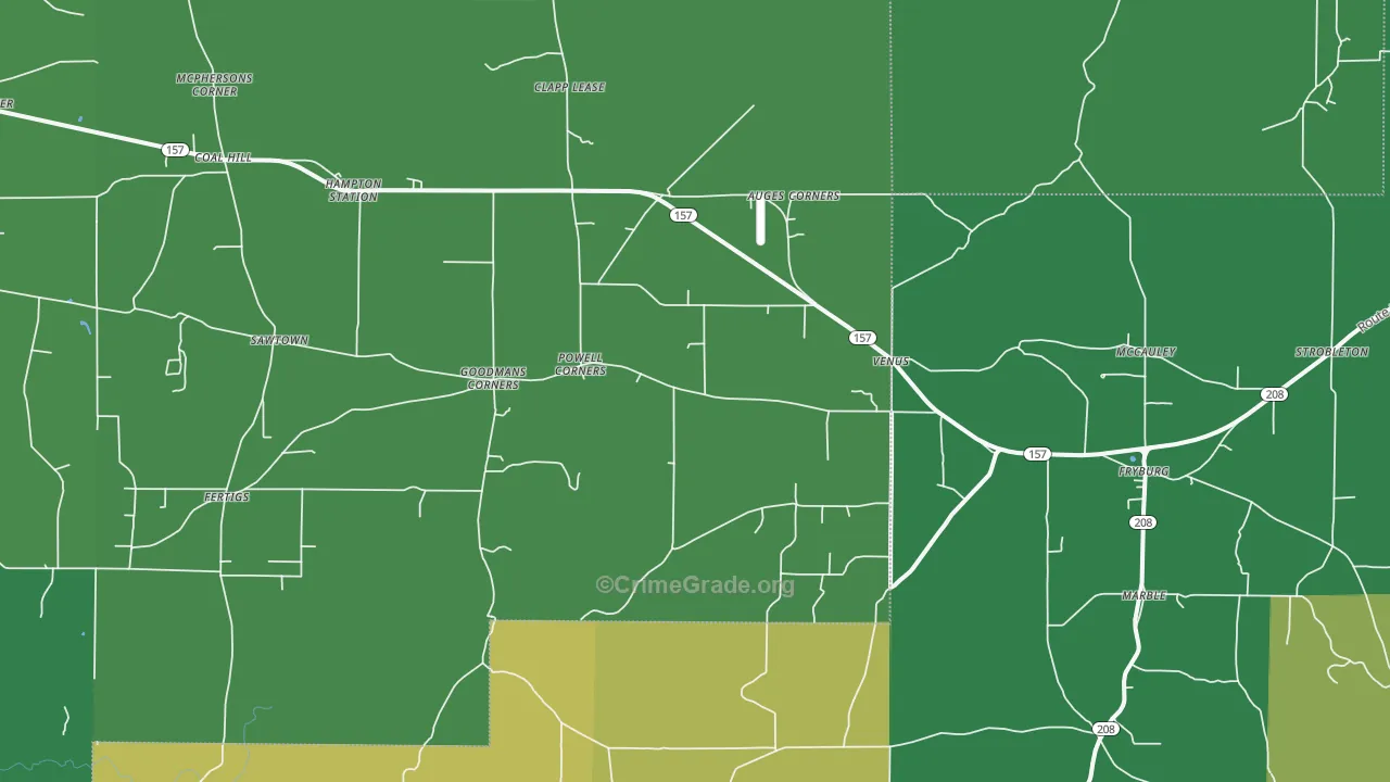 16364, PA Map of Theft Rates