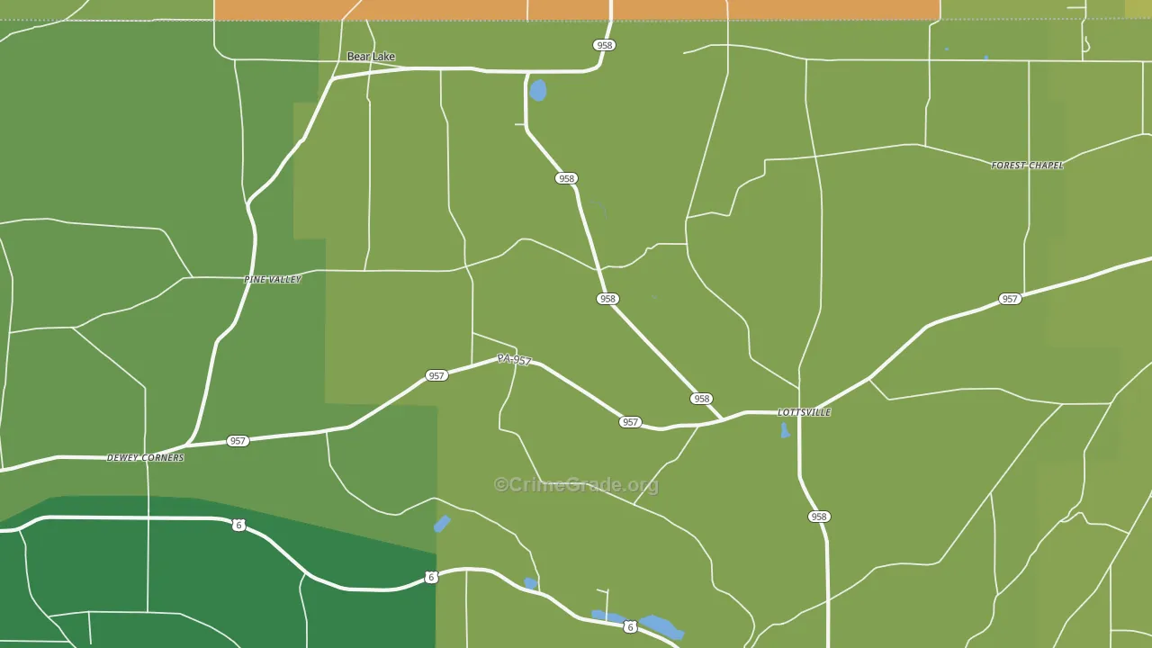 16402, PA Map of Theft Rates