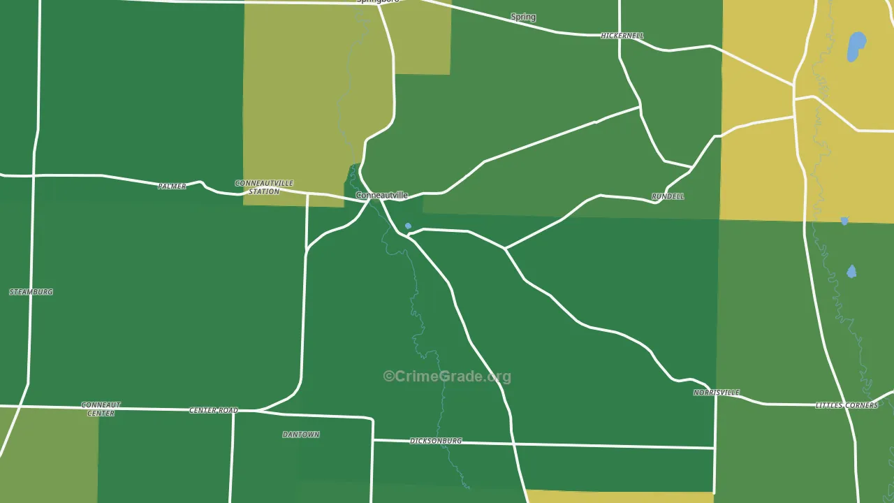 16406, PA Map of Theft Rates