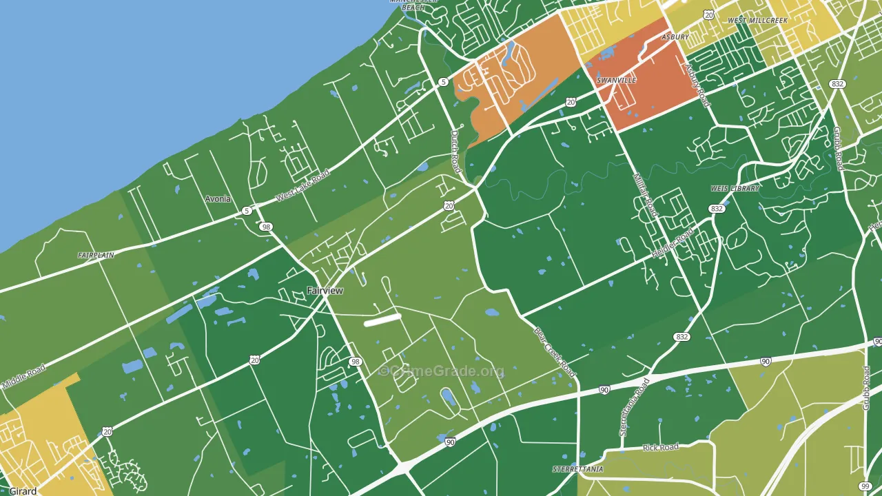 16415, PA Map of Theft Rates