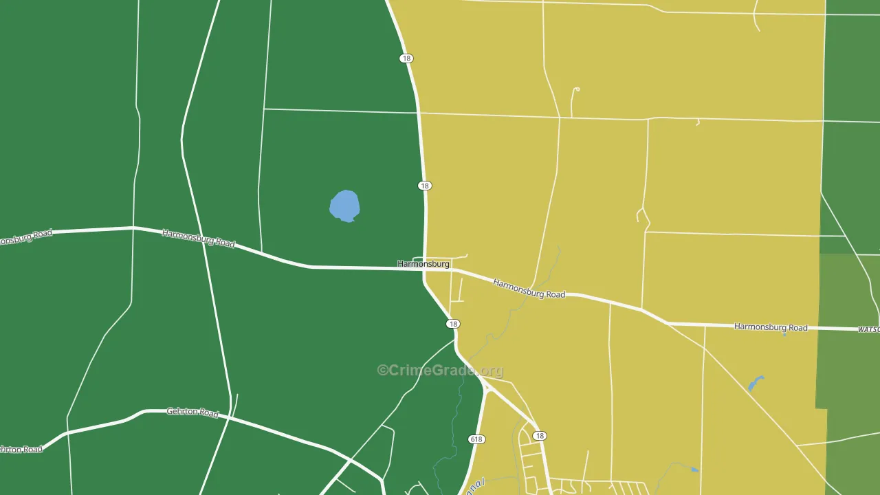 16422, PA Map of Theft Rates