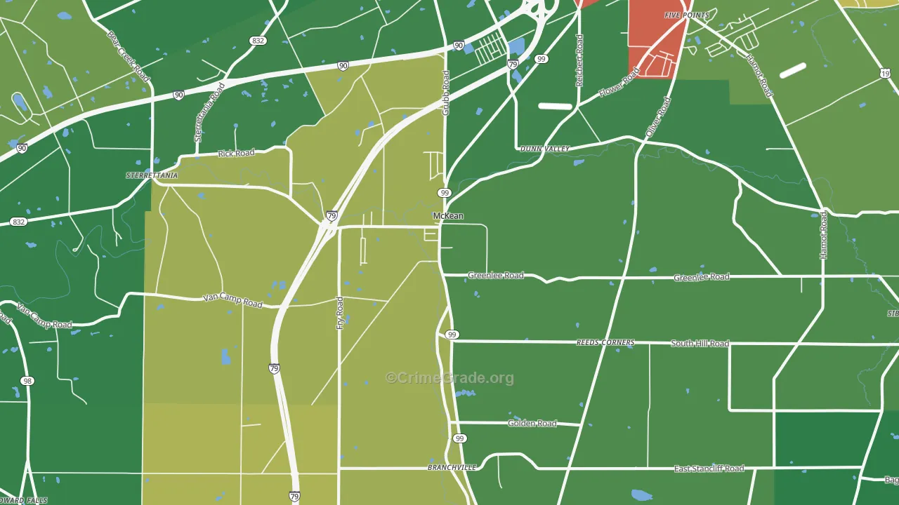 16426, PA Map of Theft Rates