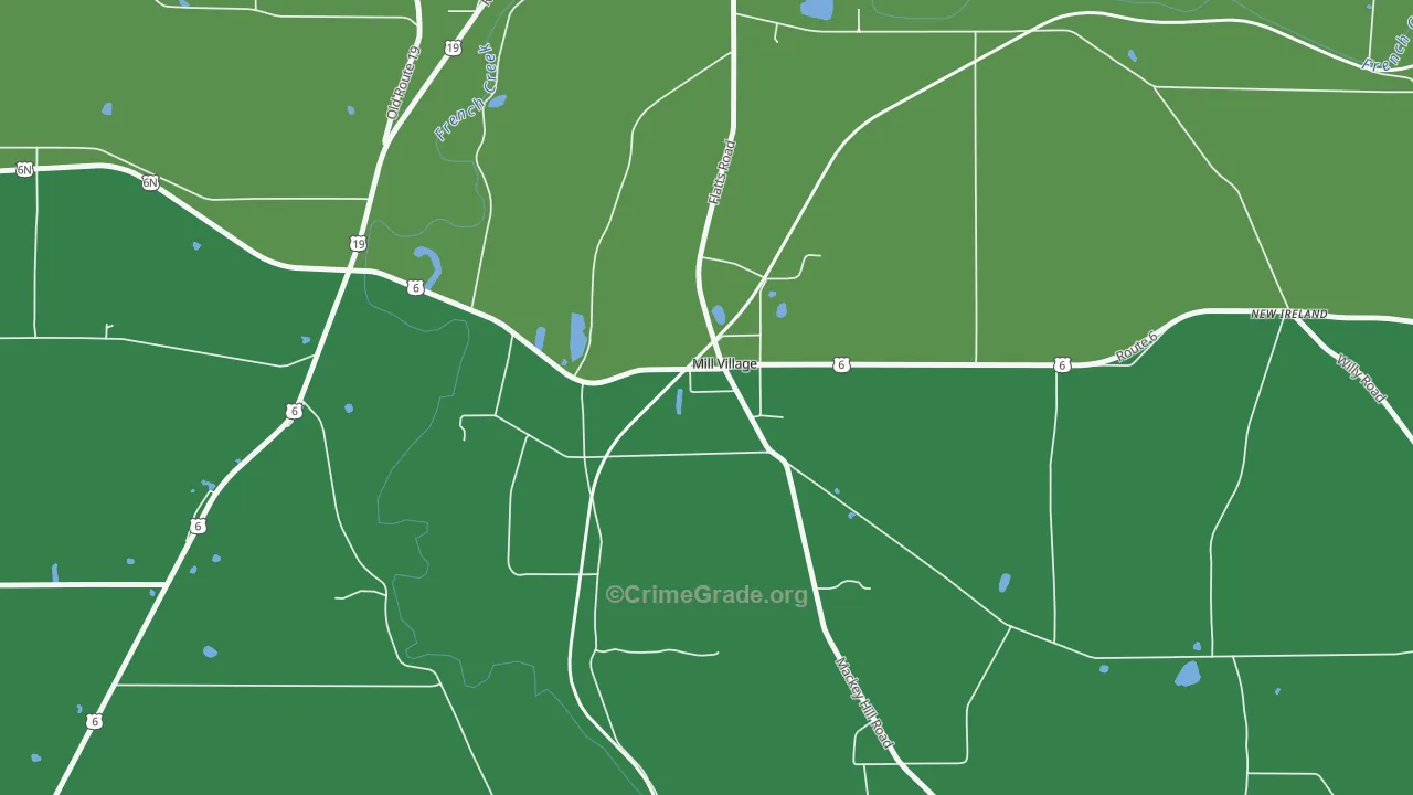 16427, PA Map of Theft Rates