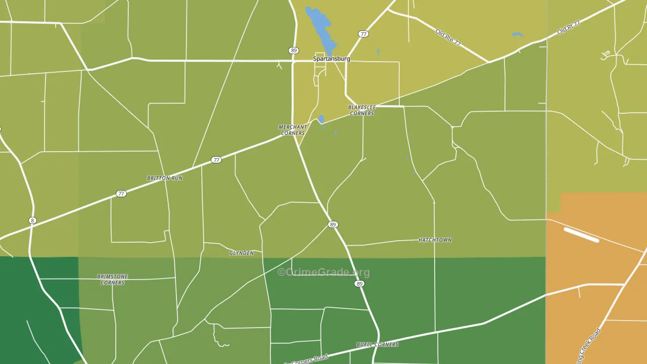 16434, PA Map of Theft Rates