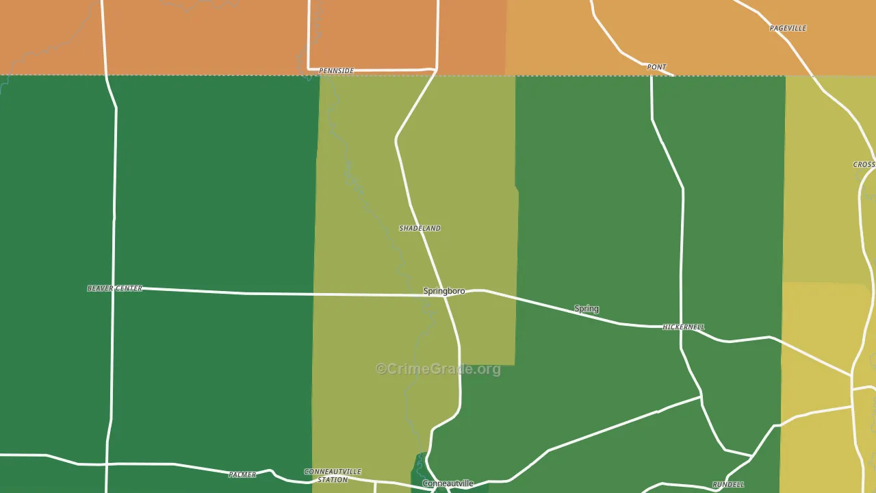 16435, PA Map of Theft Rates