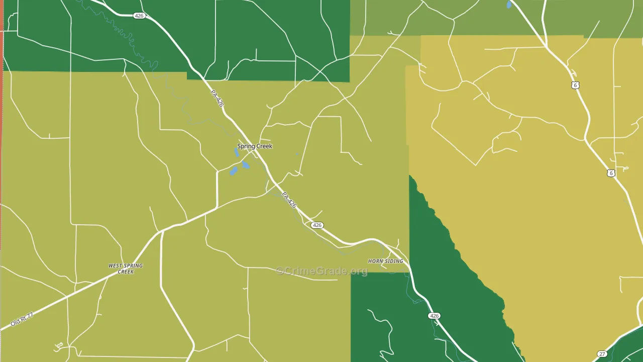 16436, PA Map of Theft Rates