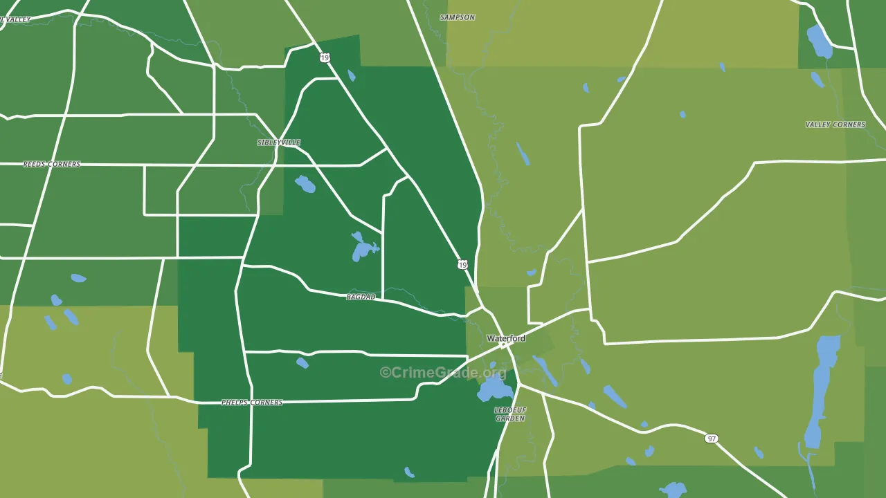 16441, PA Map of Theft Rates