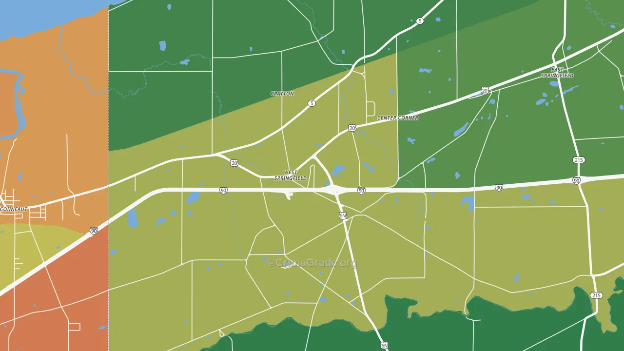 16443, PA Map of Theft Rates