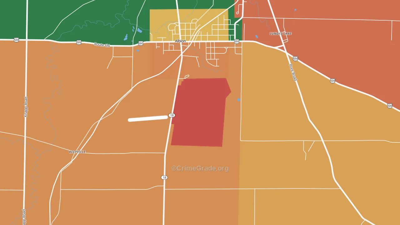 16475, PA Map of Theft Rates