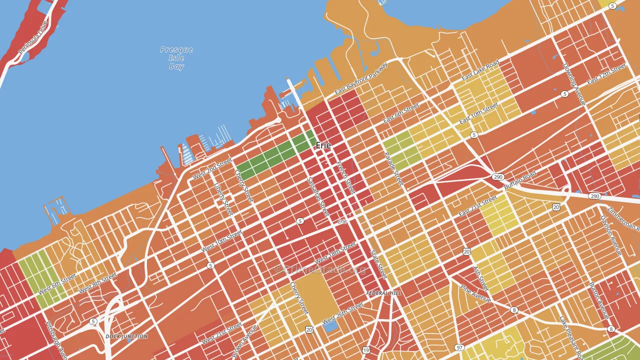 16501, PA Map of Theft Rates