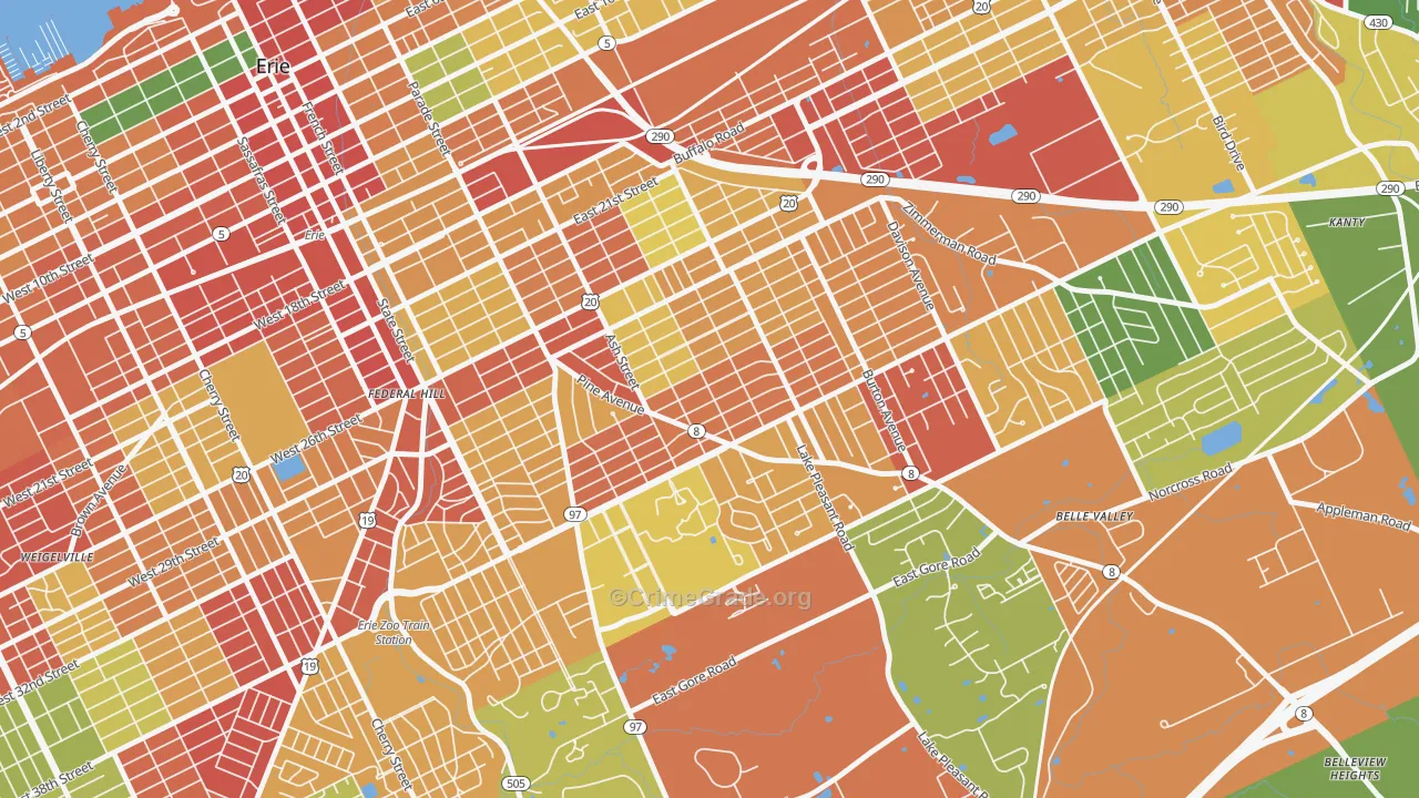 16504, PA Map of Theft Rates
