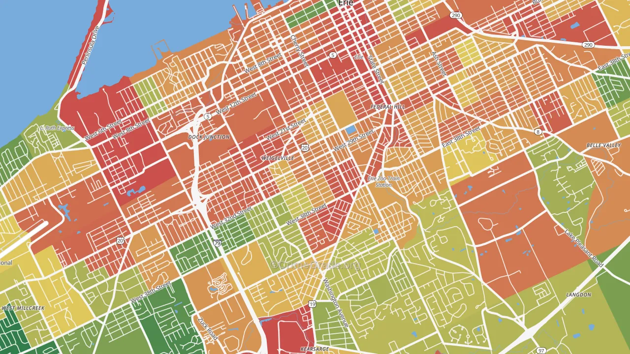 16508, PA Map of Theft Rates