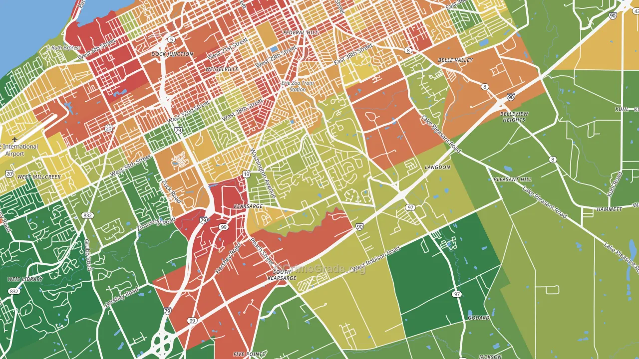 16509, PA Map of Theft Rates
