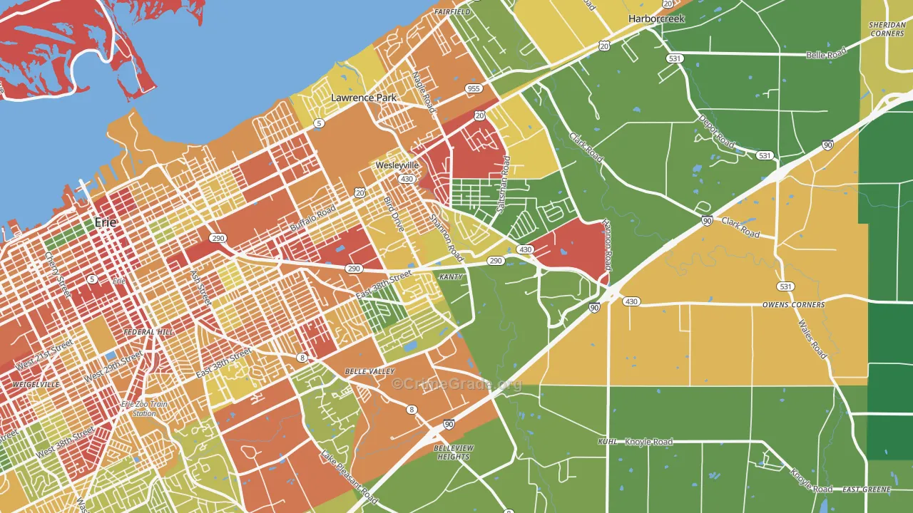 16510, PA Map of Theft Rates