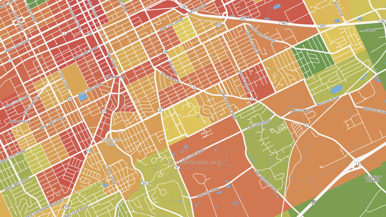 16546, PA Map of Theft Rates