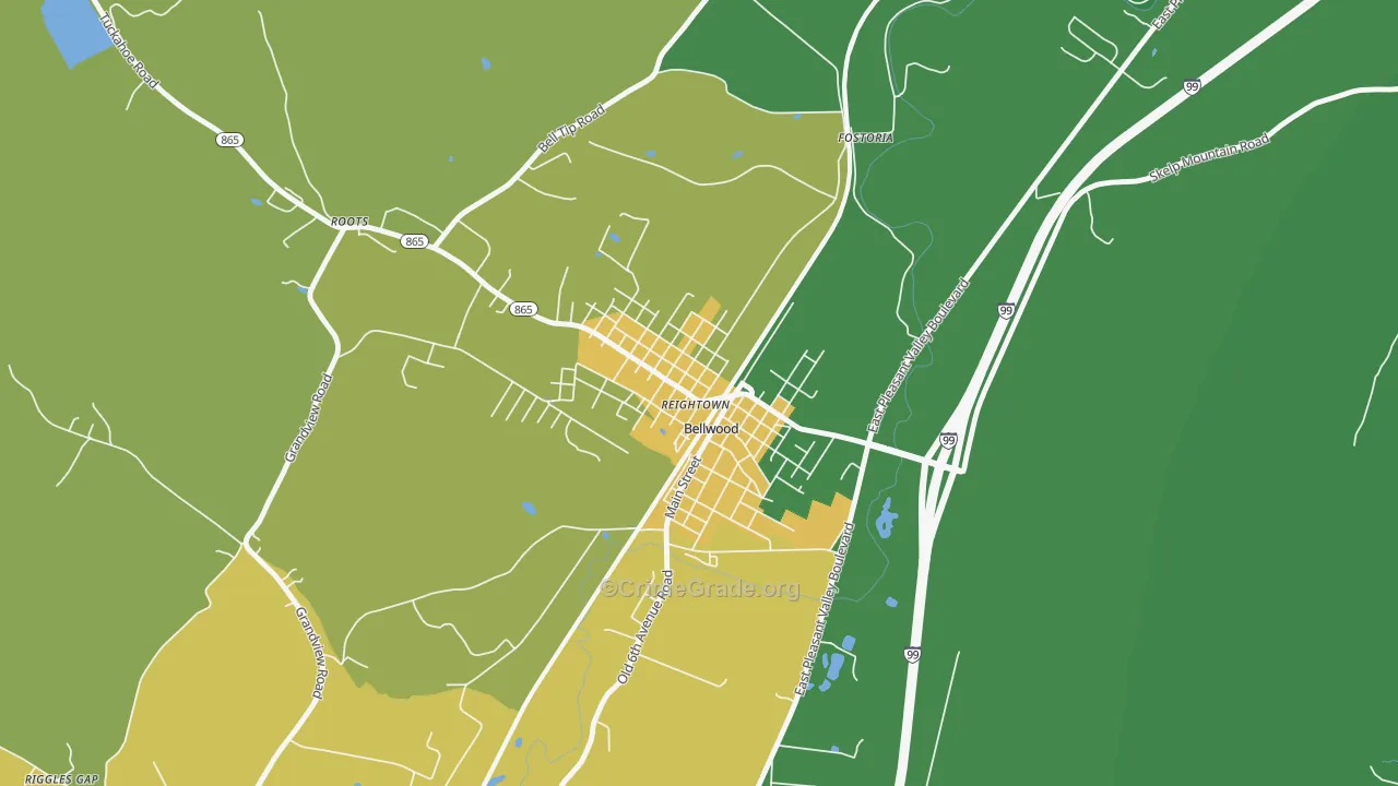 16617, PA Map of Theft Rates