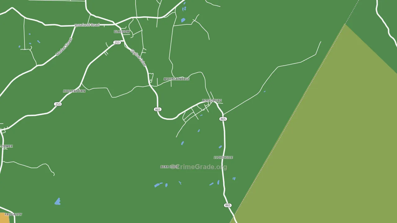 16619, PA Map of Theft Rates