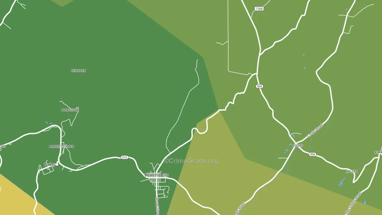 16621, PA Map of Theft Rates
