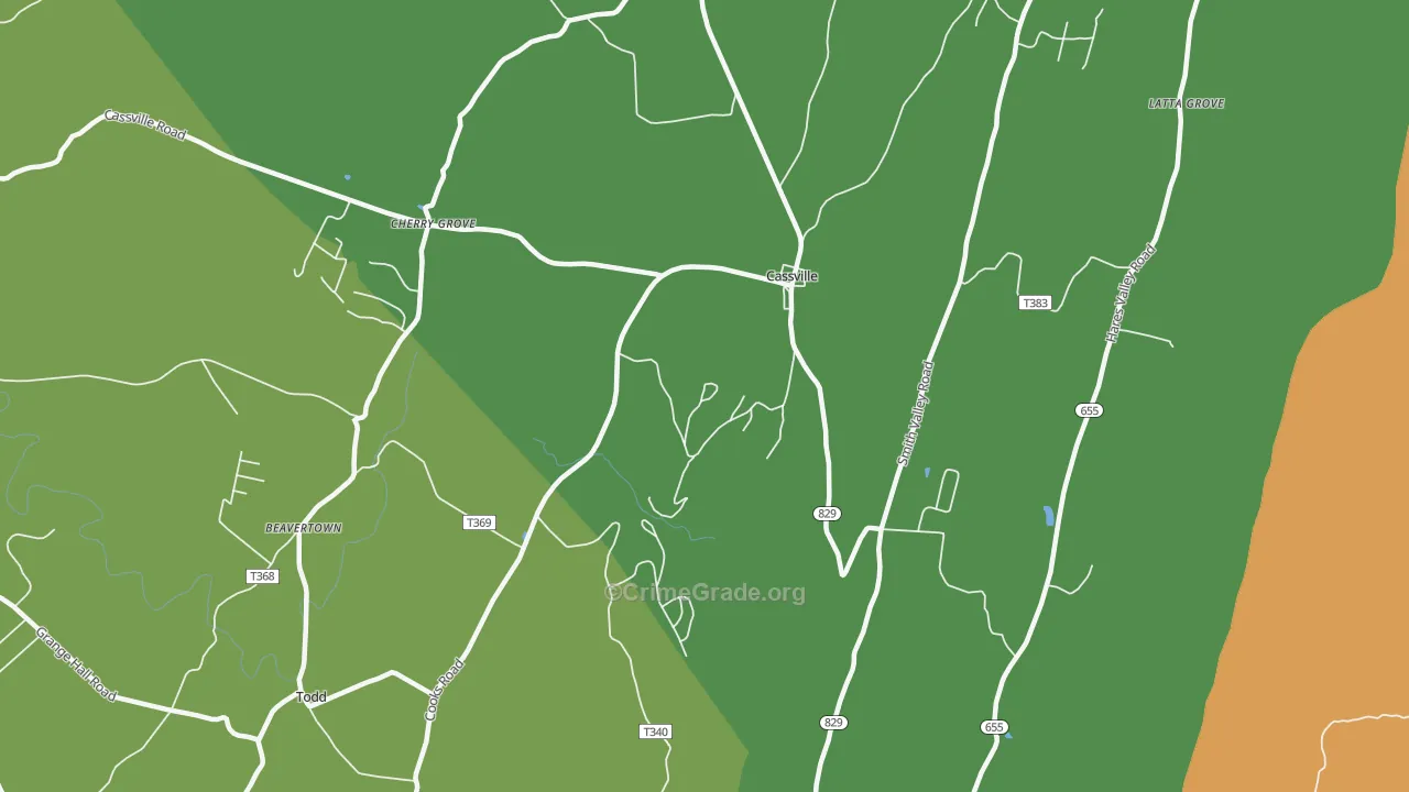 16623, PA Map of Theft Rates