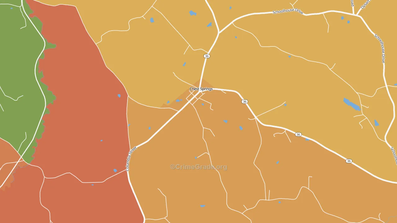 16624, PA Map of Theft Rates