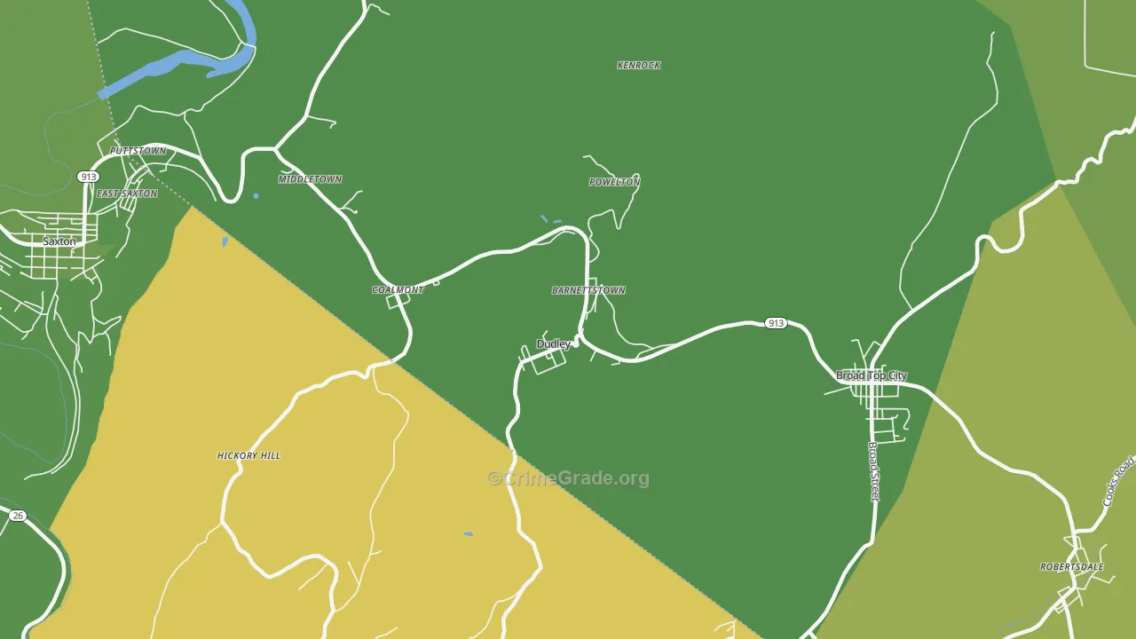 16634, PA Map of Theft Rates