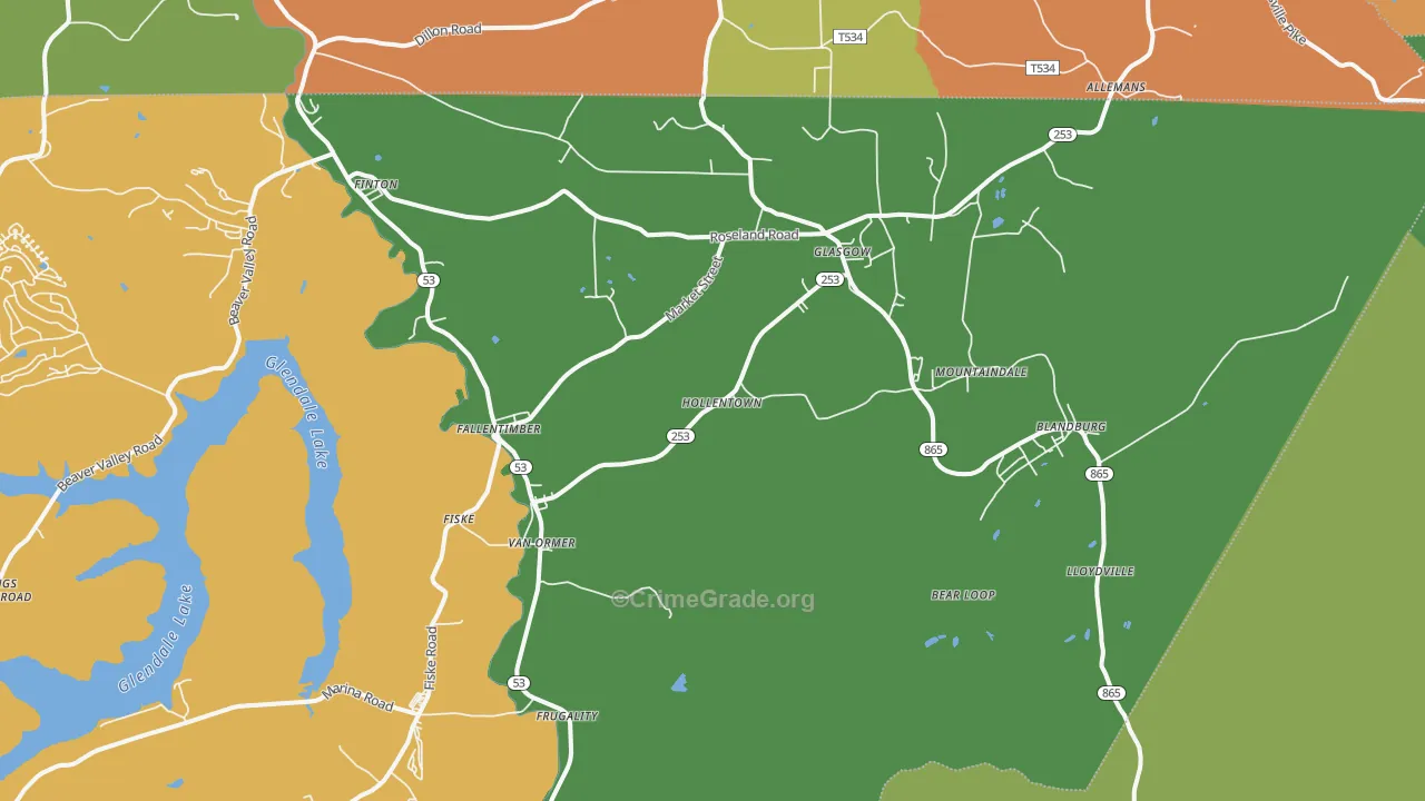 16639, PA Map of Theft Rates