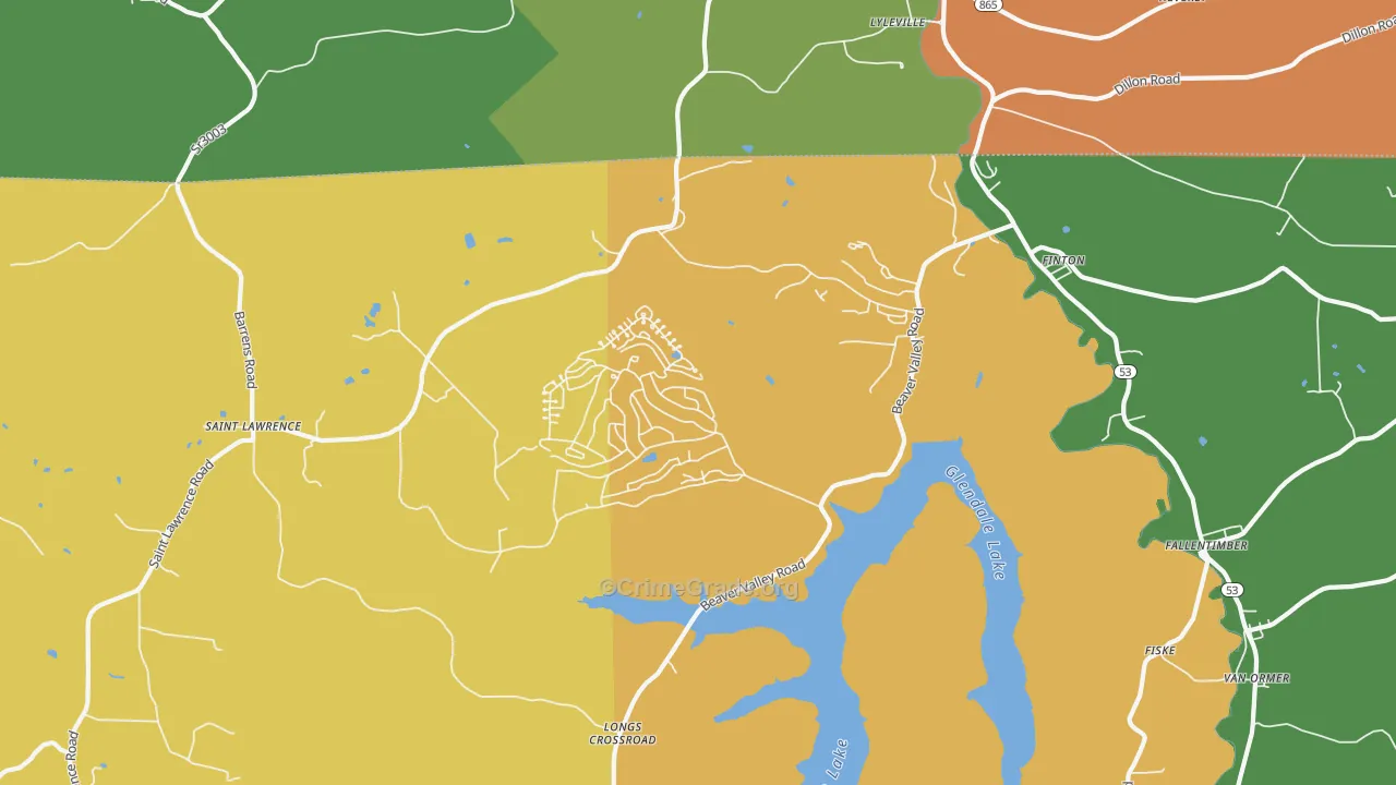 16640, PA Map of Theft Rates