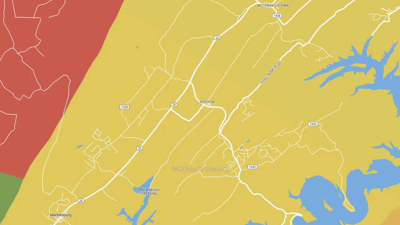 16647, PA Map of Theft Rates