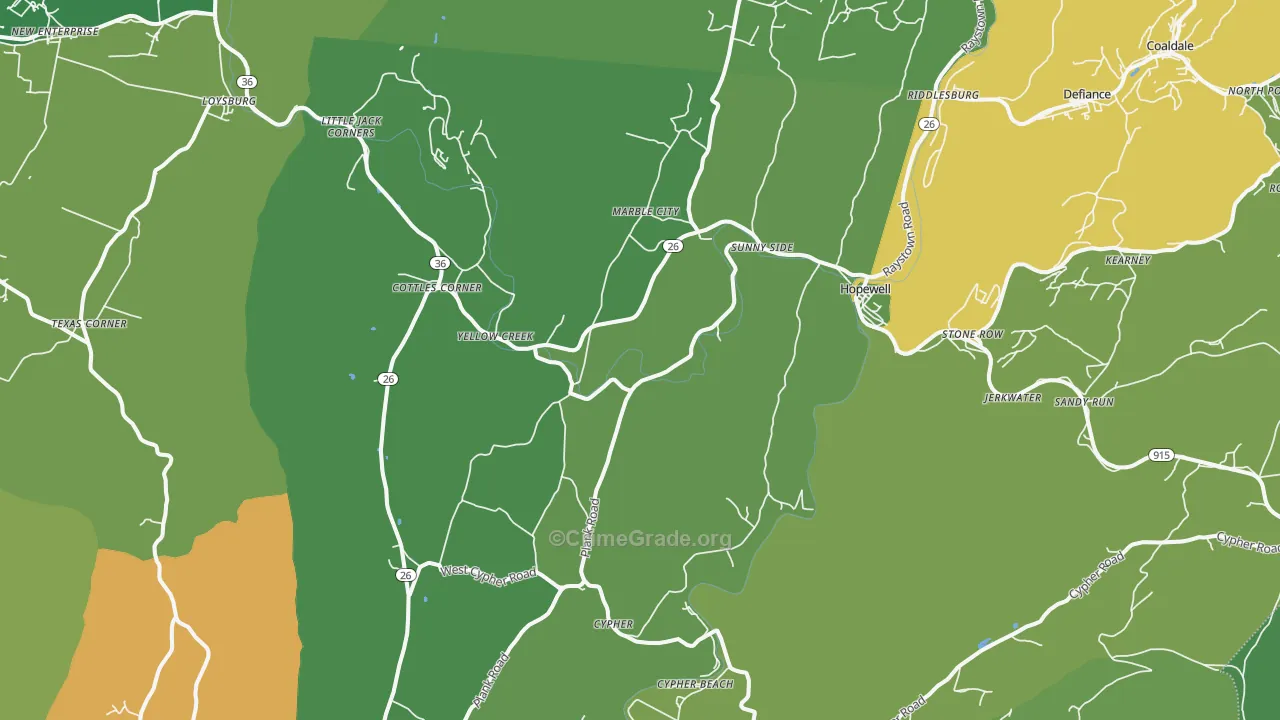 16650, PA Map of Theft Rates