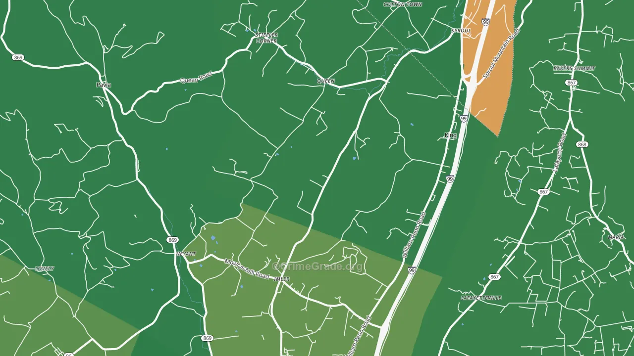16655, PA Map of Theft Rates