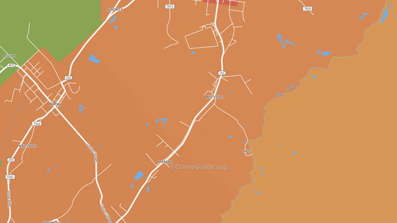 16663, PA Map of Theft Rates