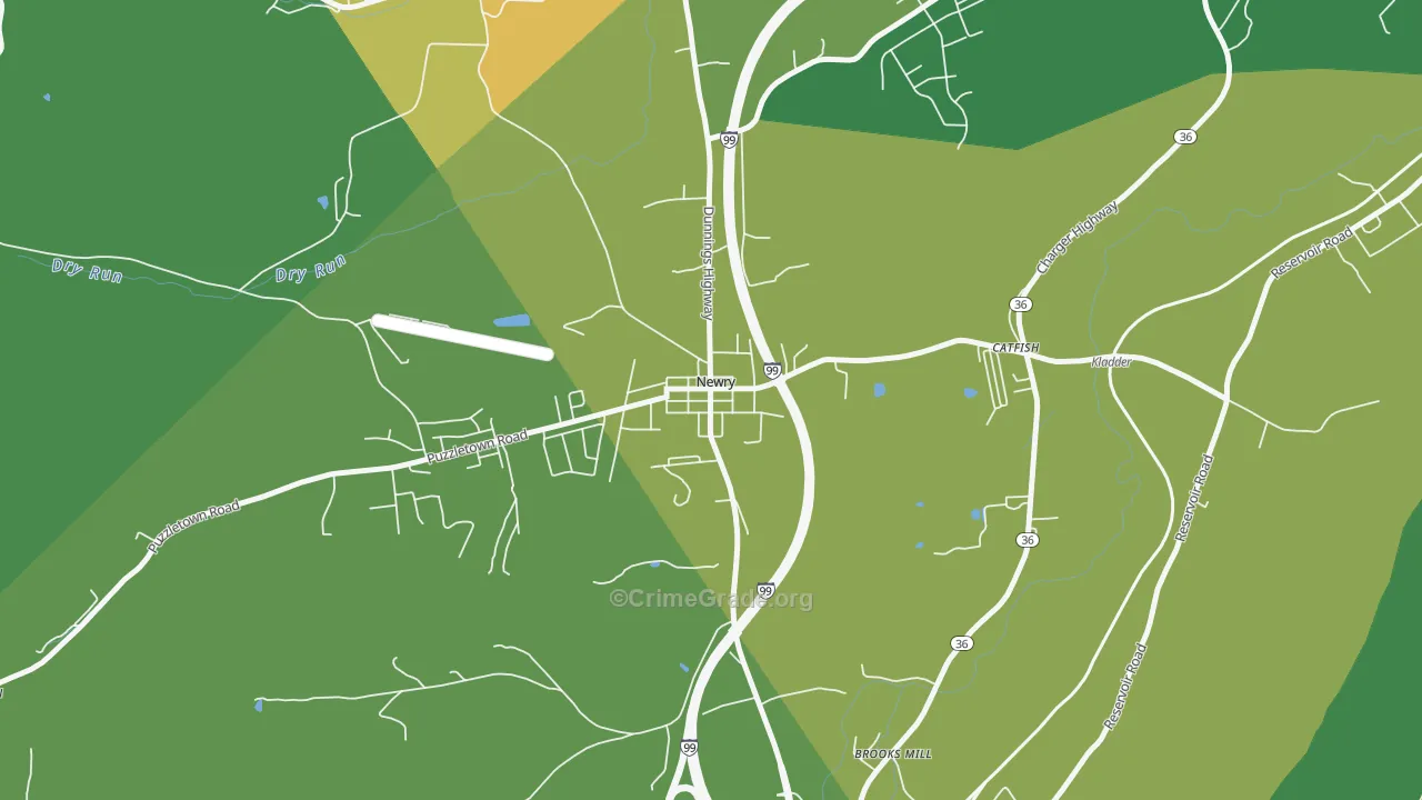16665, PA Map of Theft Rates