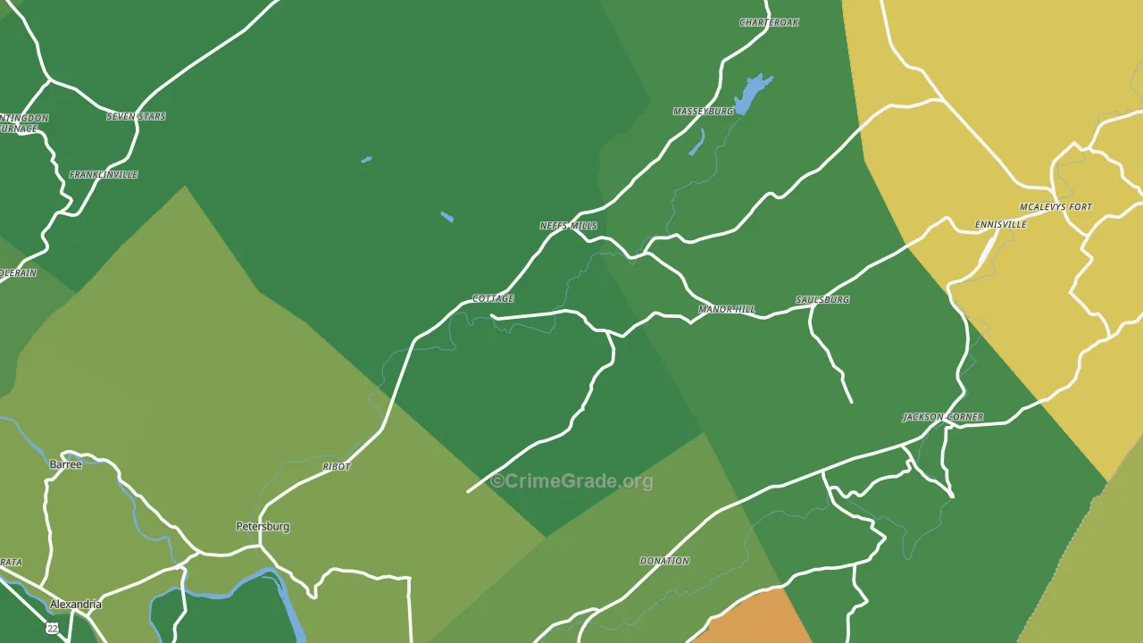 16669, PA Map of Theft Rates