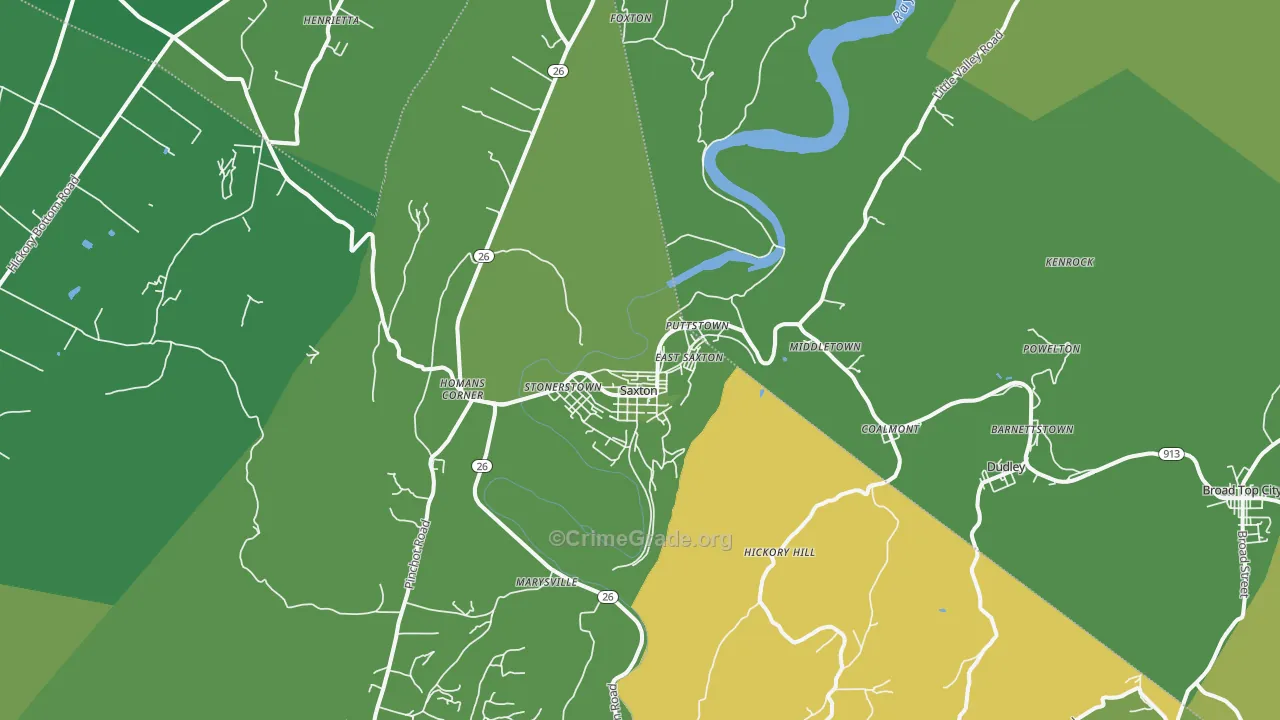 16678, PA Map of Theft Rates