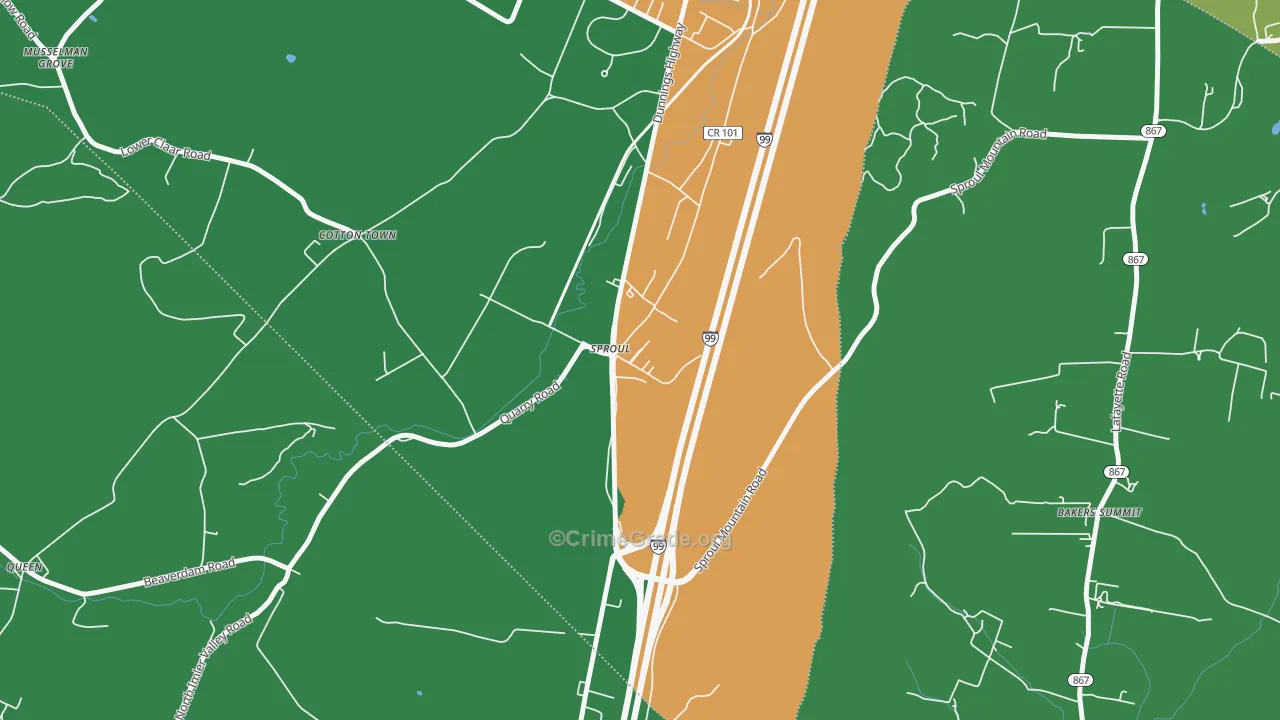 16682, PA Map of Theft Rates