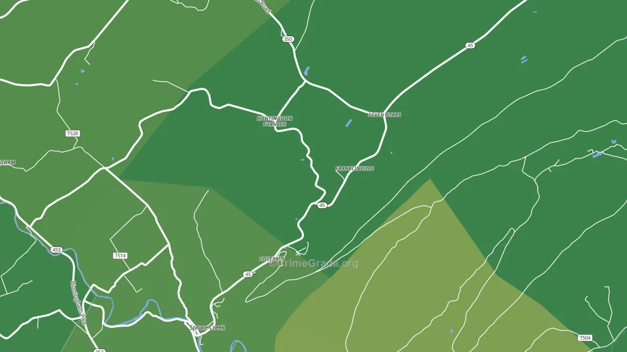 16683, PA Map of Theft Rates