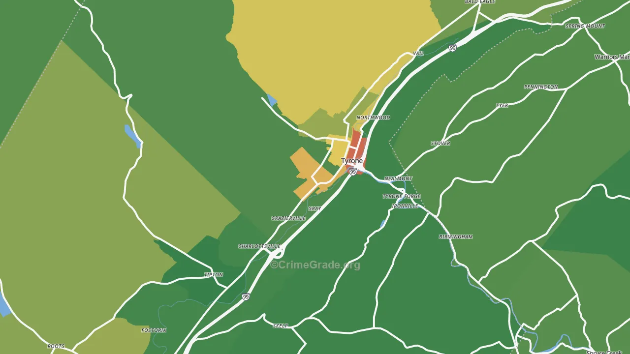 16686, PA Map of Theft Rates