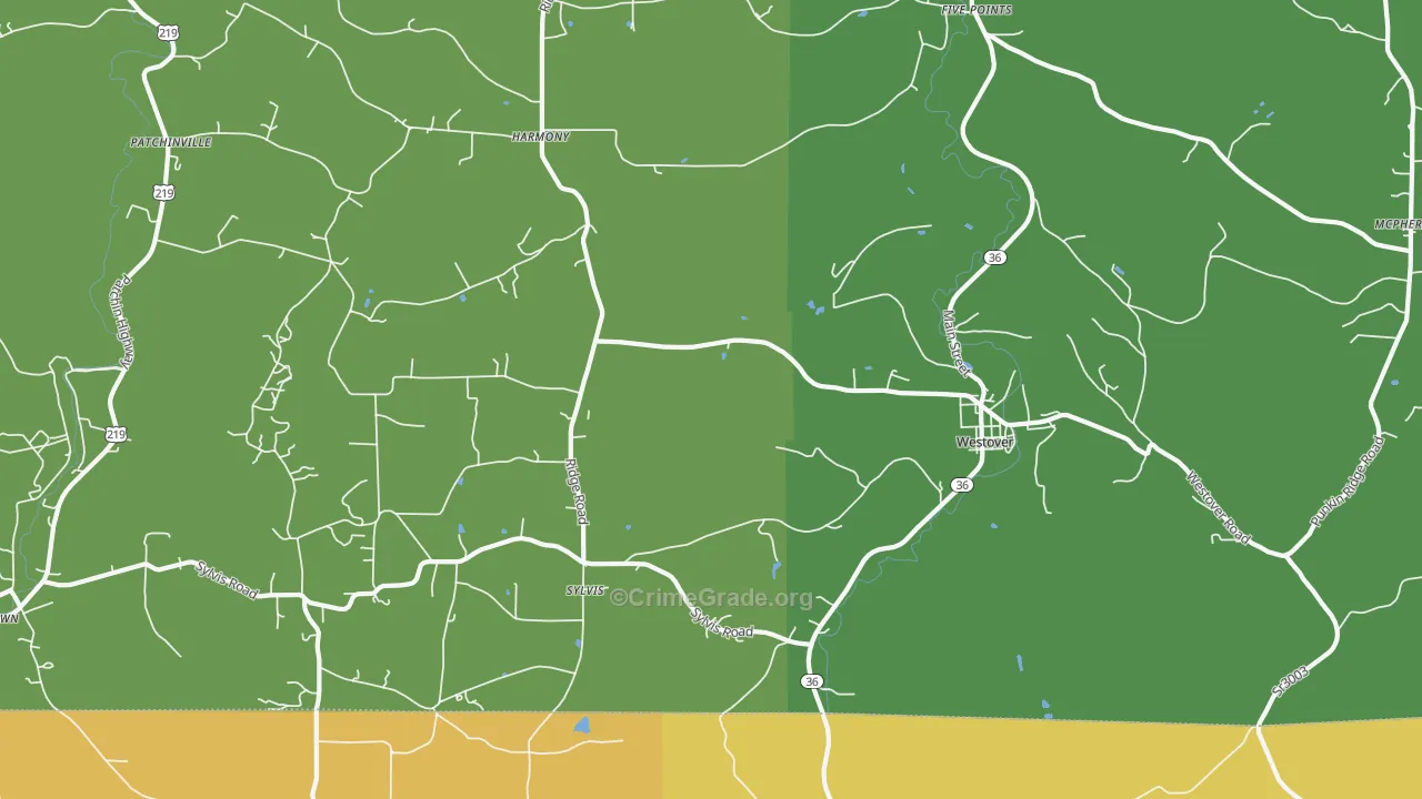 16692, PA Map of Theft Rates